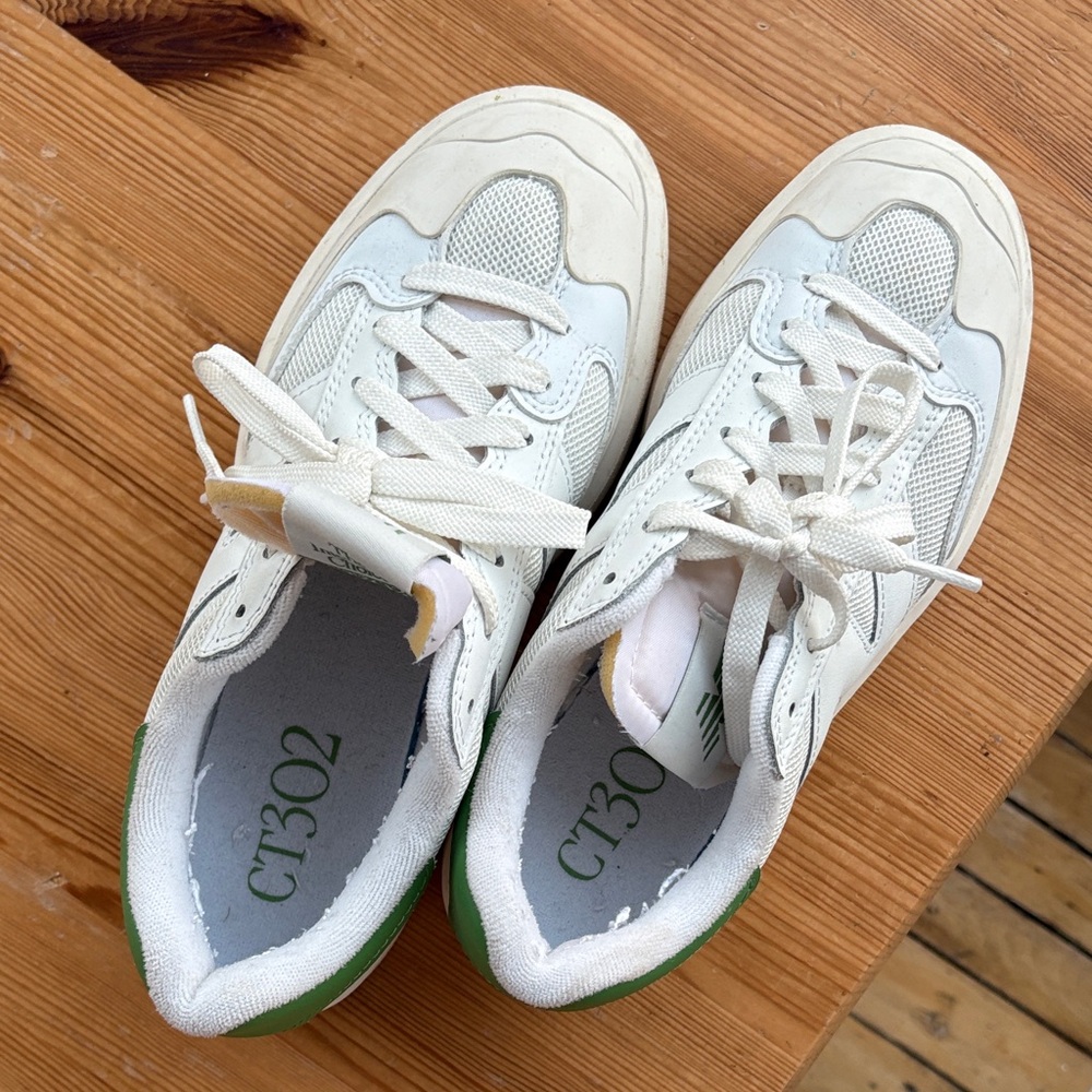 New Balance CT302 White and Green Espadrilles